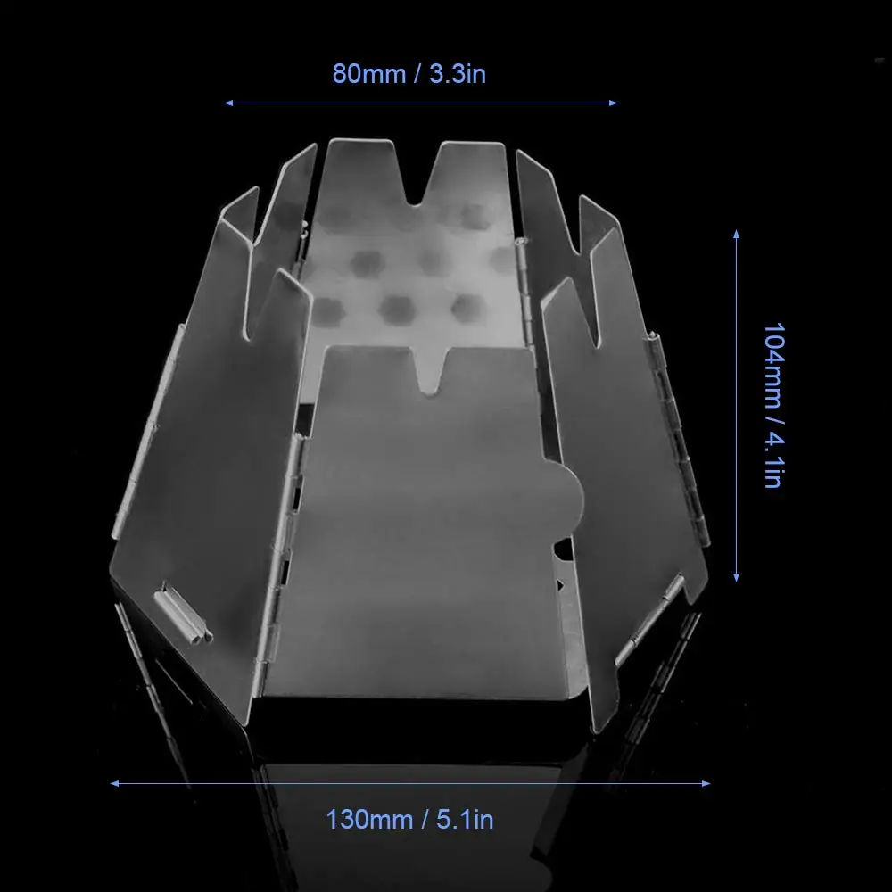 Шестигранная Складная дровяная плита из нержавеющей стали, деревянная плита для отдыха на природе, карманные горелки для сжигания алкоголя, печи для пикника, пешего туризма