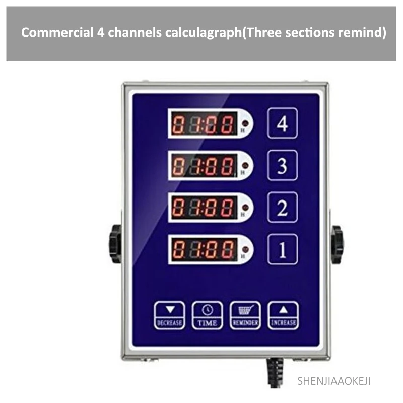 4-channel/8-channel/12-channel Timer многоканальный таймер, устройство синхронизации, коммерческий калькулятор для жареной курицы и т. д. 220 В/110 В - Цвет: 110V 4-channel