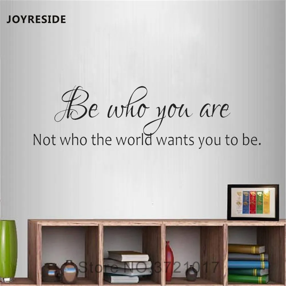 Вдохновляющие наклейки на стену с цитатой Be Yourself виниловые для интерьера