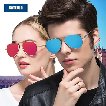 

KATELUO Fashion Sun Glasses Polarized Coating Mirror Classic Men's Sunglasses Male Eyewear Accessories For Men 0922