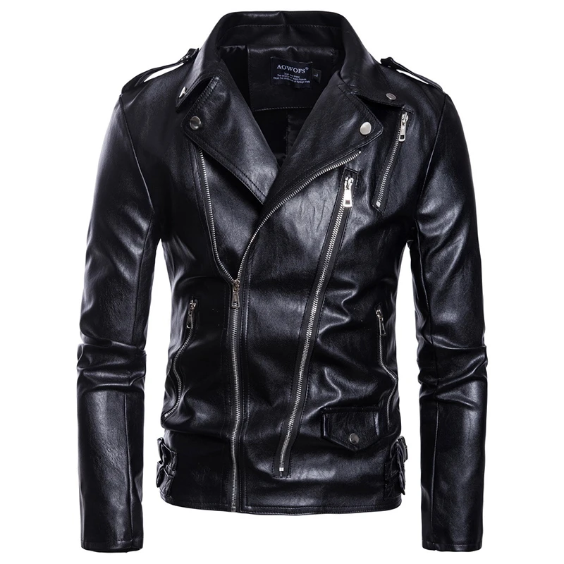 Asian size S 5XL Men casual leather 
