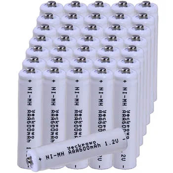 

Real capacity! 36 pcs AAA 1.2V NIMH AAA rechargeable AAA battery 600mah for camera razor toy remote control flashlight