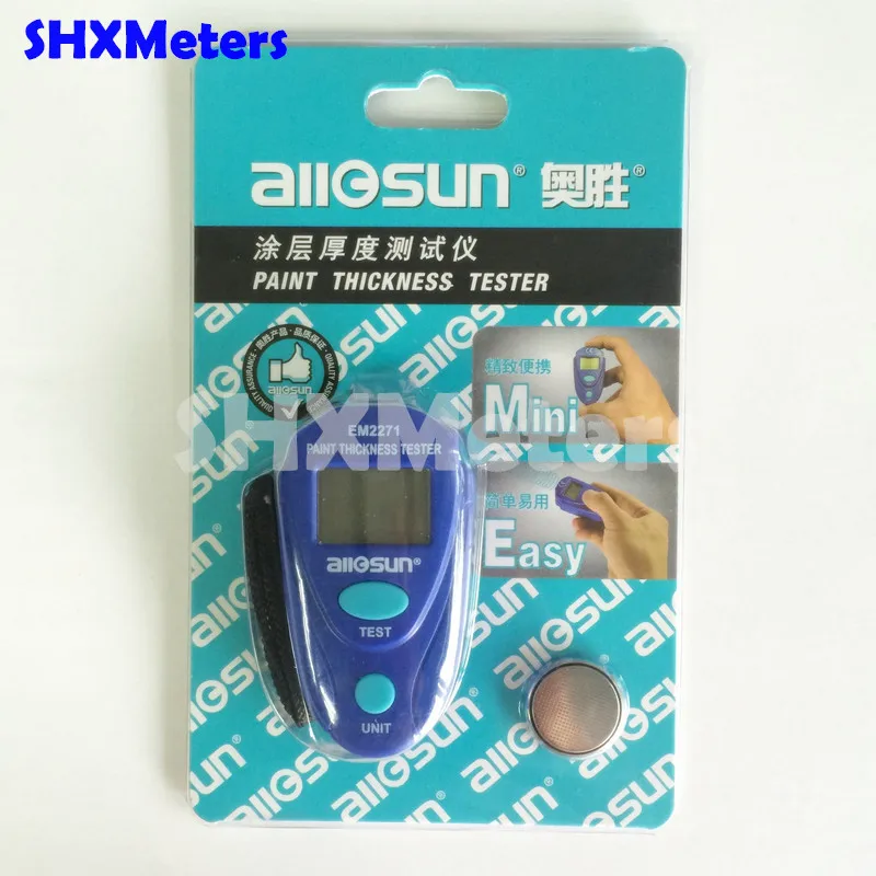 

Digital Mini Car Painting Thickness Tester Paint Thickness Meter Coating Thickness Gauge 0~2.0mm with CR2032 battery