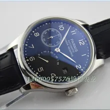 43mm PARNIS cadran noir ST2530 Automatique Auto-Vent mouvement hommes de montre Casual montre en gros