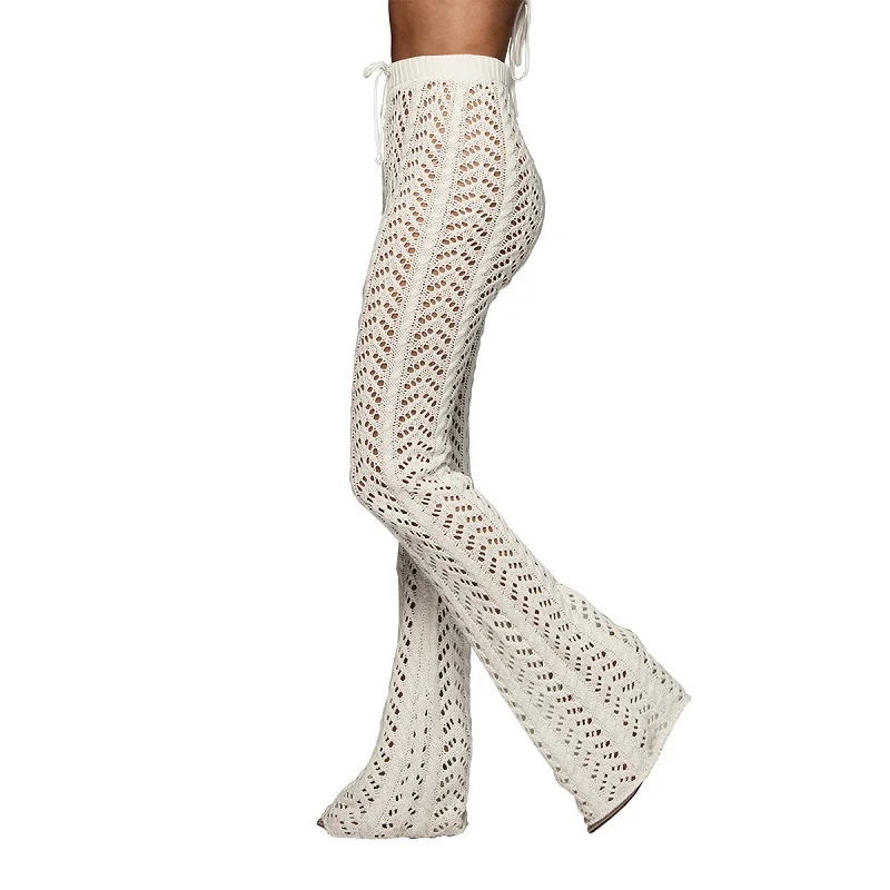Calça de Praia Saída de Crochê Maiô de 2021 Iasky Calças Femininas Longas 9 Cheap Cover-up