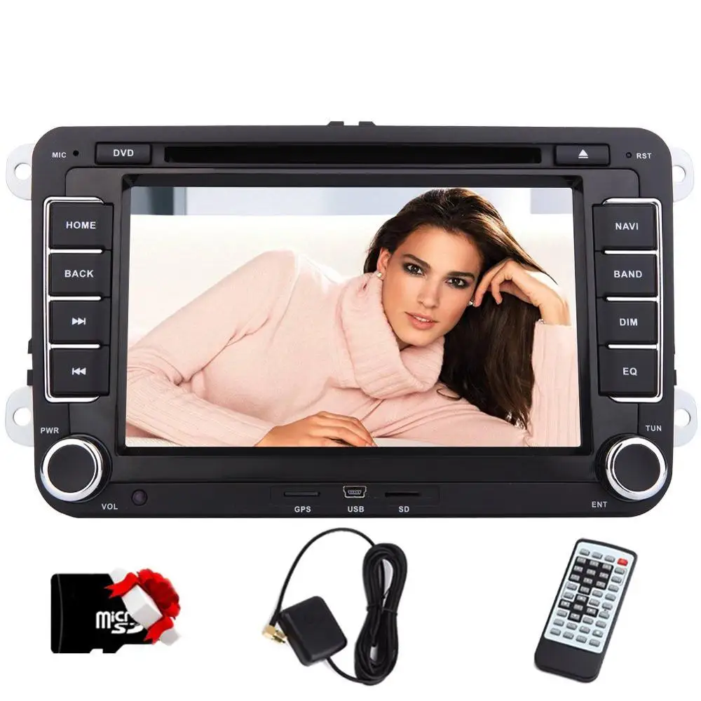 

7'' Double Din Car Stereo For VW GOLF 5 6 POLO JETTA TOURAN EOS PASSAT CC TIGUAN+CANBUS For Steering Wheel Control+8GB Map card