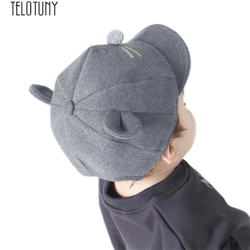 TELOTUNYCashmere смешивает колпак Дети кроличий Кепка кролика с козырьком хлопковая бейсболка Peaked Hat Z0828