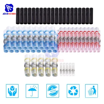 

100PCS Solder Seal Wire Connectors Heat Shrink Tube Sleeves Waterproof Insulated Electrical Connector Wire Shrinkable Splice Pin