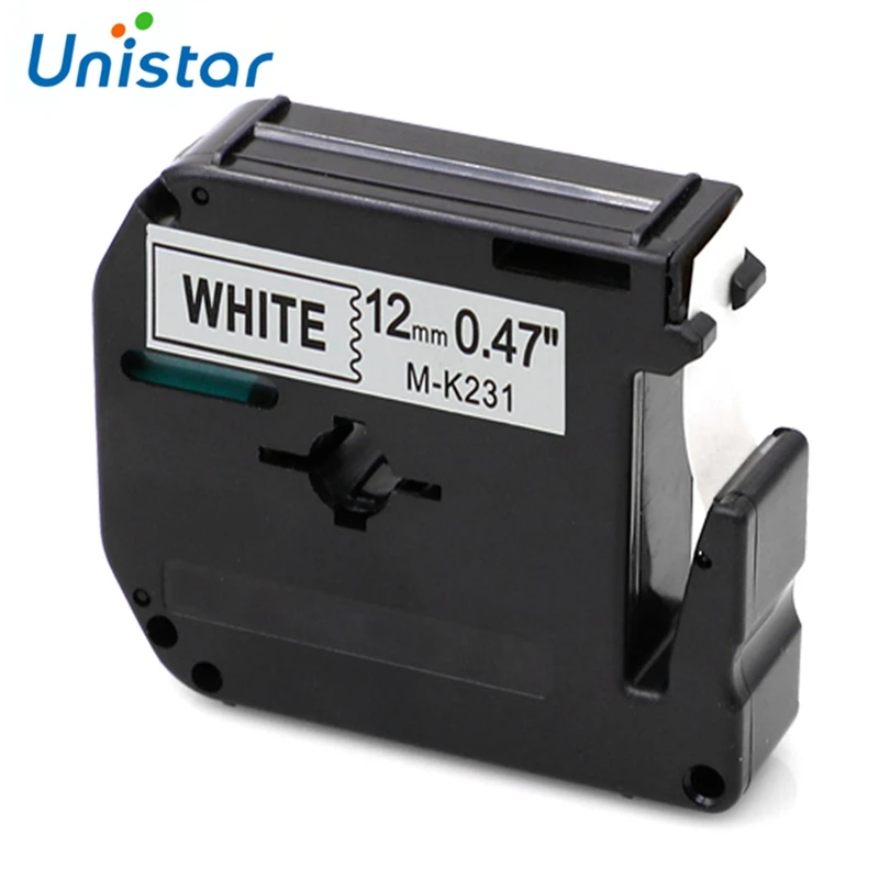 Unistar M K231 12mm Label Tape Compatible for Brother mk231 Labeling