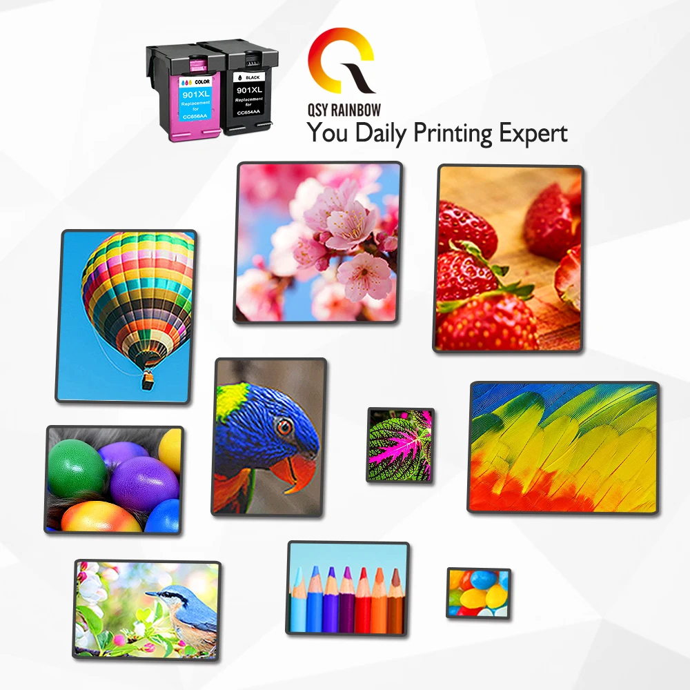 Чернильный картридж QSYRAINBOW Восстановленный для HP 901 XL hp Officejet 4500 J4500 J4550 J4680 J4524 J4580