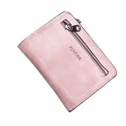 2017 Для женщин сумка простой сплошной Цвет молнии портмоне короткие бумажник держателей карт сумки Bolsa Mochila Mujer