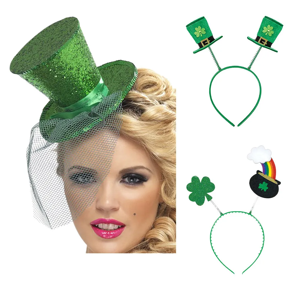 

St. Patrick's Day Green Irish soft Adult Headband Festival Shamrock Rainbow comfortable Headband L50/0108