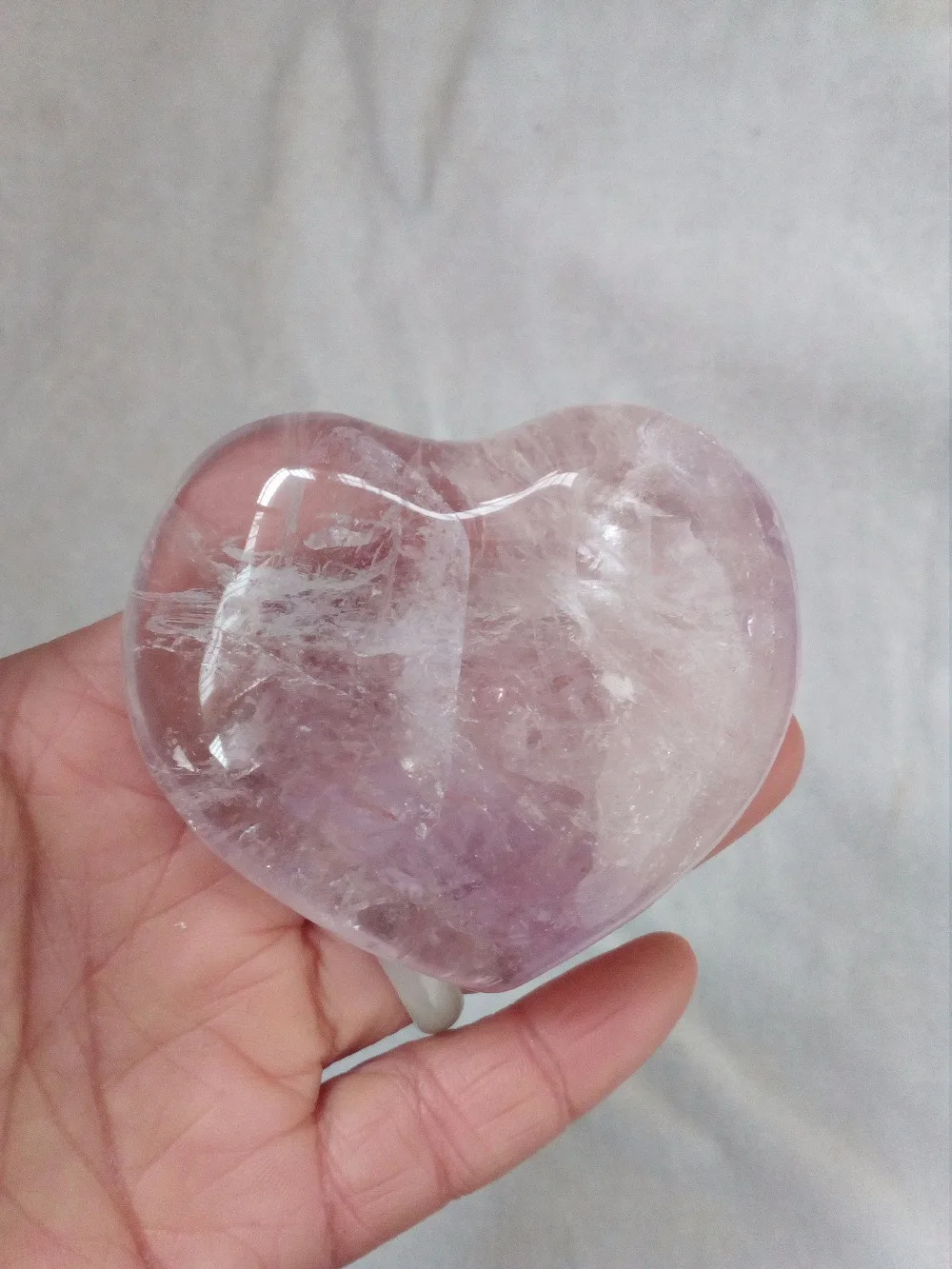 

natural amethyst quartz crystal heart