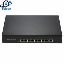 Ssicon 1+ 8 Порты 100 Мбит/с коммутатор PoE инжектор Мощность Over Ethernet IEEE 802.3af POE IP Камера построить В Адаптеры питания