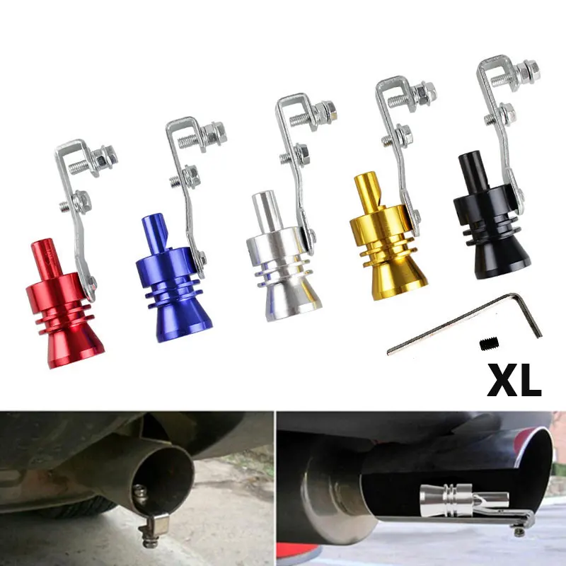 

RASTP- Size XL Universal Aluminum Turbo Sound Whistle Simulator Sound Pipe for Exhaust Pipe RS-TUR006-XL
