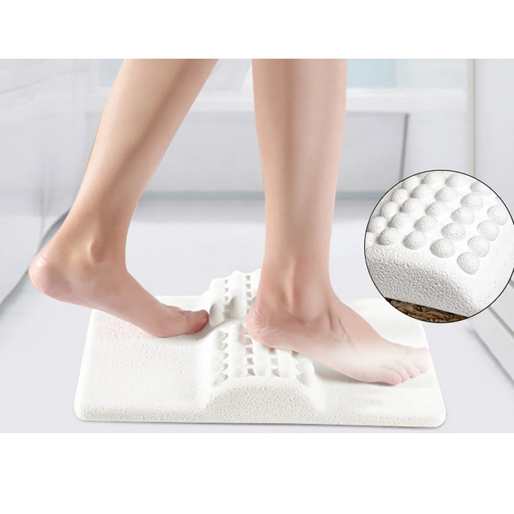 

Diatomite Reflexology Acupuncture Foot Massage Mat Block Bath Tub Shower Rug Massager