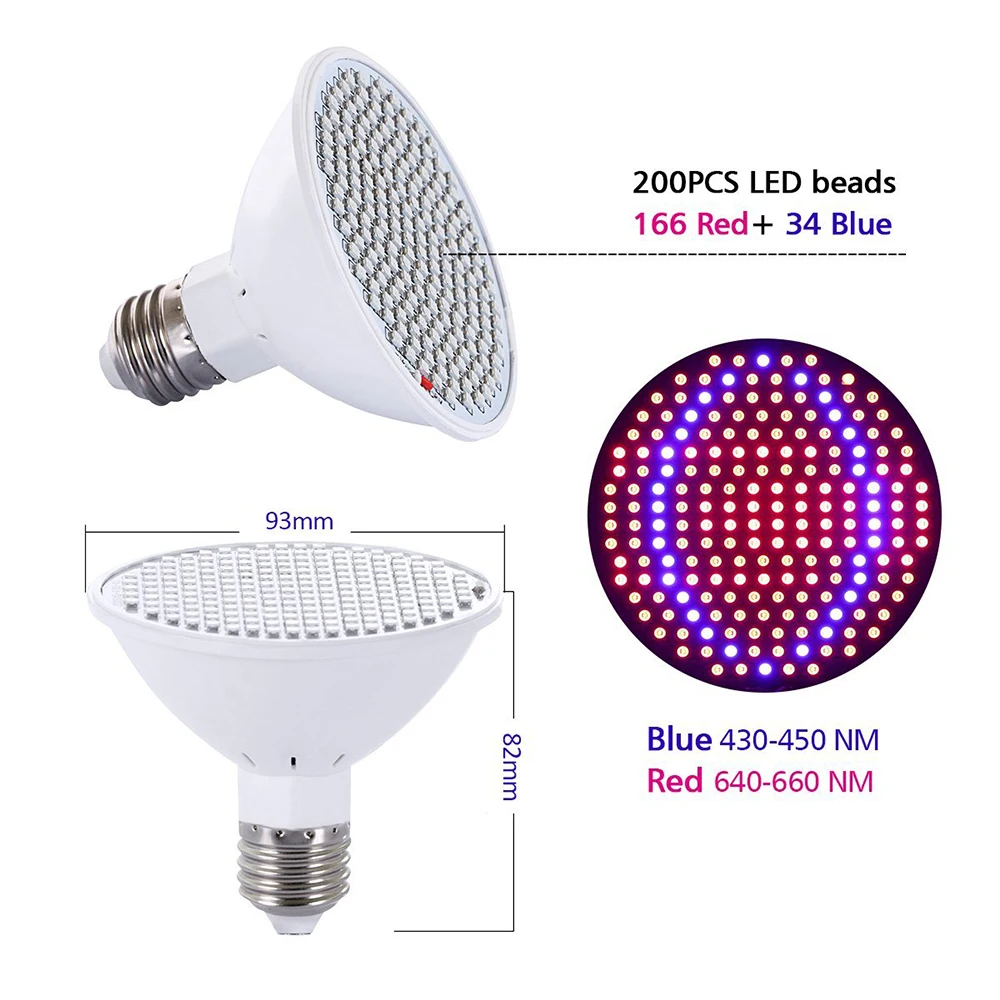 RAYWAY-LED-Grow-Light-bulb-20W-E27-Grow-Plant-lamp-Greenhouse-flower-Seedling-166-Red-34