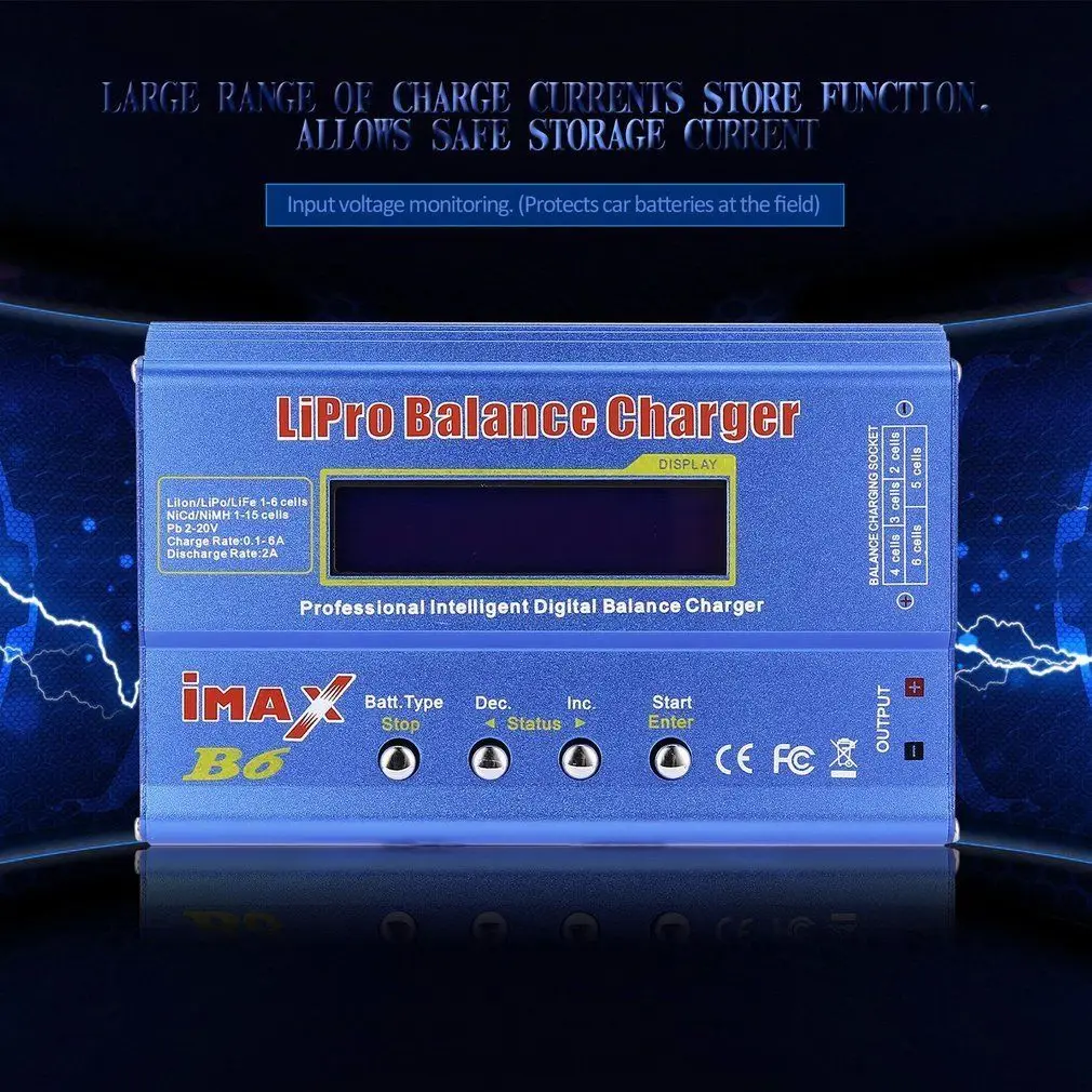 Original SKYRC iMAX B6 Multi-functional LiPro RC Balance Charger/Discharger For RC Helicopter Re-peak for NIMH/NICD Aircraft
