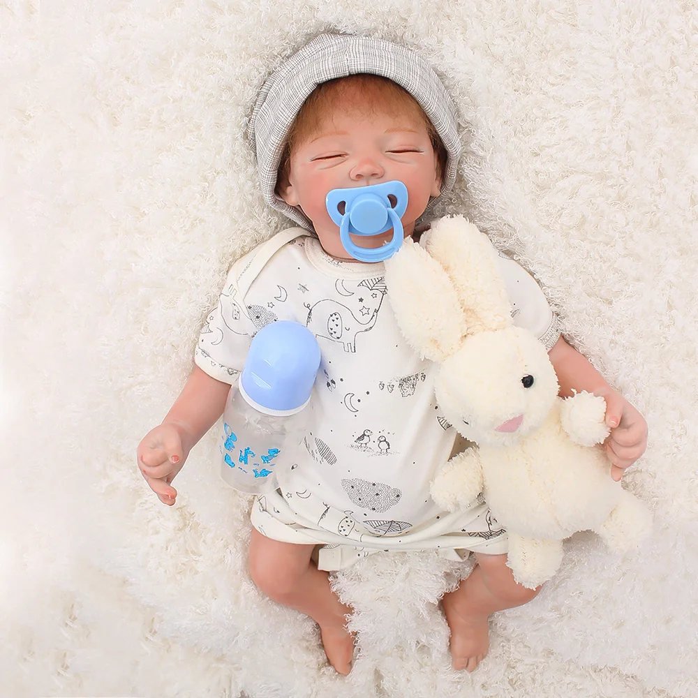 Куклы Reborn baby boy 2" 48 см, мягкие силиконовые куклы reborn baby, настоящие куклы для новорожденных, куклы для сна, подарок, Bebes reborn menino bonecas