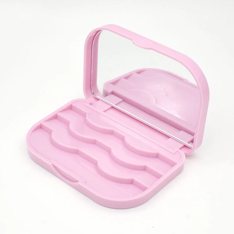 

New Light Pink Eyelash Storage Box Convenient Eyelash Storage Case Organizer For Makeup Tool High Quality