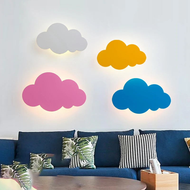  Artpad 15W Modern Cloud Wall Lamp Lights White Pink LED Wall Mounted Living Room Girl Children Bedr - 32914695242