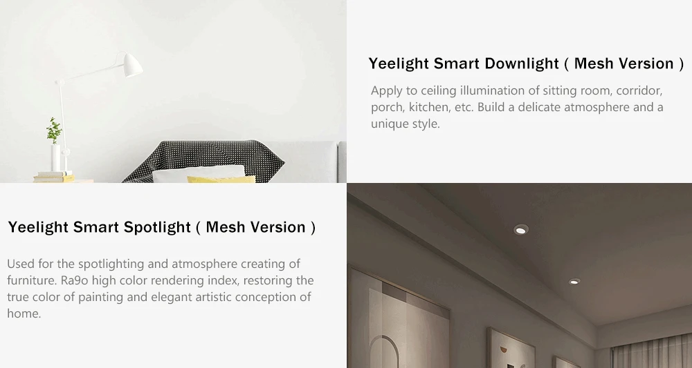 Yeelight YLSD01YL Smart 4W 300lm 2700-6500K Ceiling Down Light Mesh Edition Mijia App Control AC220V Mi home LED Module