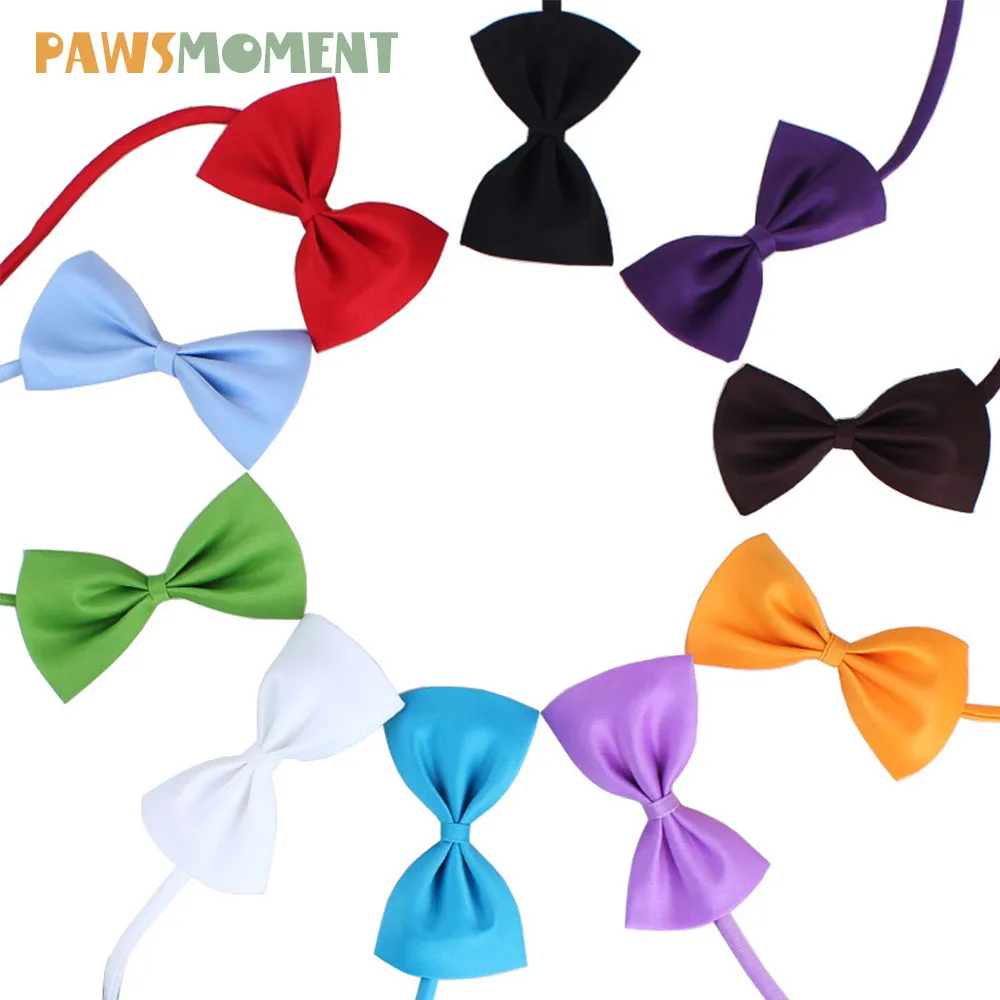 

Multicolor Solid Color Pet Dog Tie Cat Bow Tie Adjustable Pet Bow Dog Collar Bow Tie All For Dog Chihuahua Teddy Wholesale