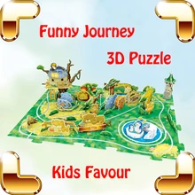 Новогодний подарок парк путешествия и зоо 3D Пазлы Модель Детский Набор для творчества ручная работа образовательные игрушки обучение ребенка IQ игра тренировочный подарок