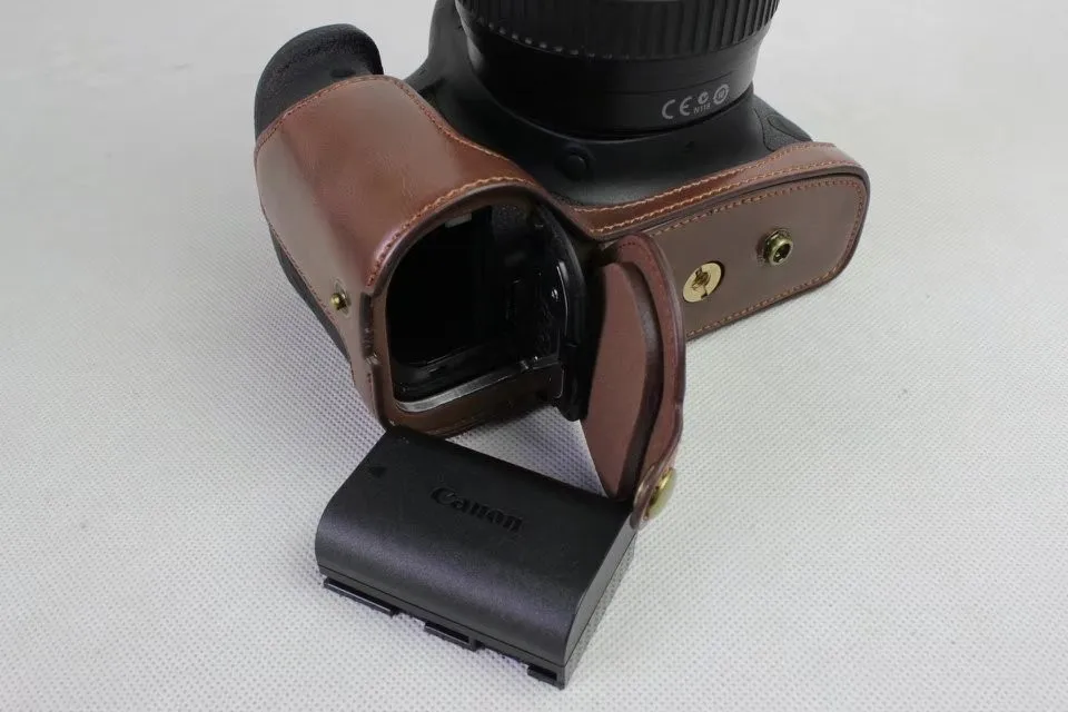 AYdgcam Роскошный чехол для камеры из искусственной кожи для Canon 6D Mark II 6D II чехол для камеры с ремешком мини-Чехол Съемный аккумулятор