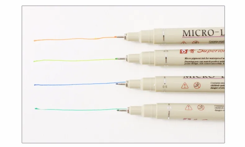 12 цветов PRO ручка Pigma micron набор водостойкие тонкие цветные иглы вкладыш ручки для рисования линий цветная ручка Dessin tombow товары для рукоделия