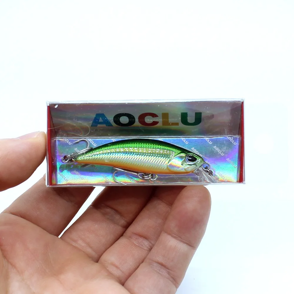 AOCLU воблеры Джеркбейт, 8 цветов, 5 см, 4,0 г, жесткая приманка, маленькие приманки для рыбалки, приманки для ловли рыбы, пресноводная соленая вода, оседающая на дно приманка