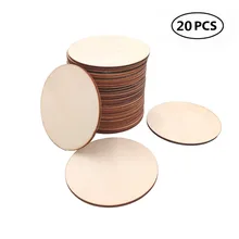 20 pçs 50mm 1.96 polegadas inacabado fatias de madeira natural círculos discos de registro para o natal diy artesanato enfeites casamento rústico