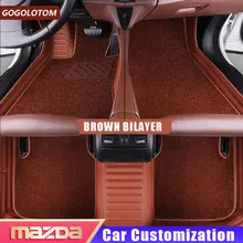 Индивидуальный заказ Pu автомобильные коврики для Mazda Все модели CX5 CX7 CX9 MX5 ATENZA Mazda 2/3/5/6/8 авто аксессуары стиль