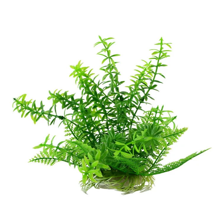 Green Artificial Plants for Aquarium Acuarios Plastic Plants Aquarium
