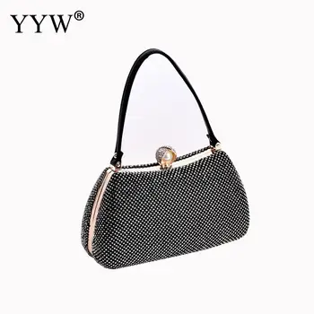 

Rhinestones Clutch Diamonds Evening Bags Women Chain Shoulder Messenger Purse Evening Bags For Wedding Female Tote Handbag