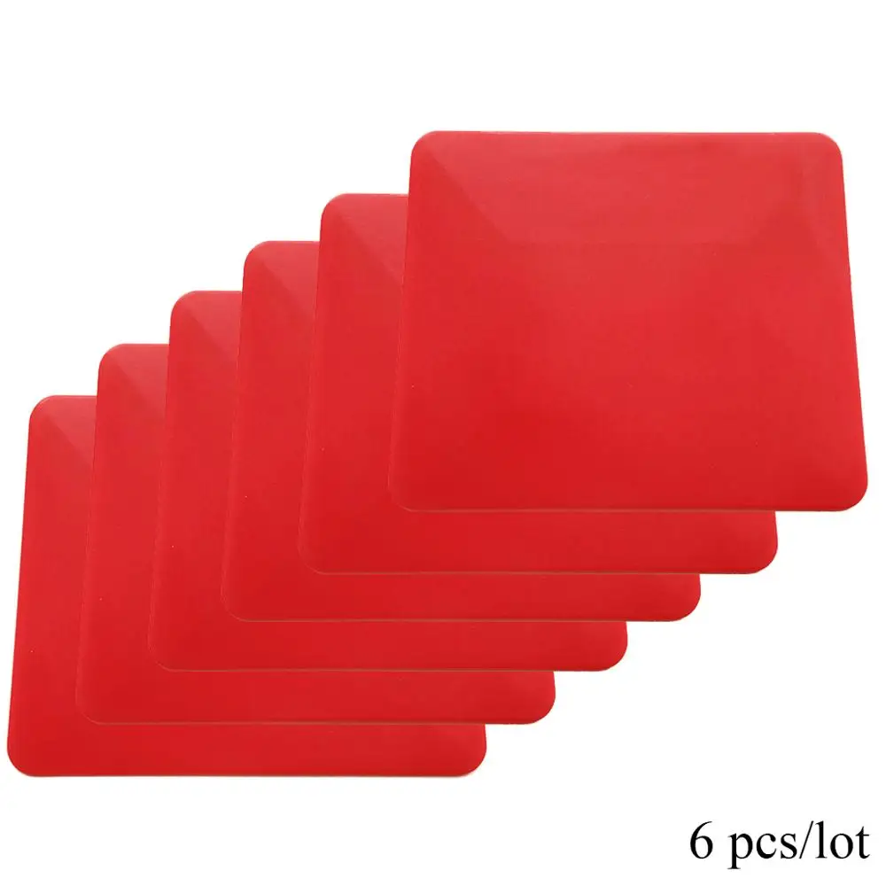 

Car Sticker Wrapping Squeegee Edge Sealing Treatment Scraper Plastic Trapezoid Shape Red Soft Car Decals Bubble Tools 6A27