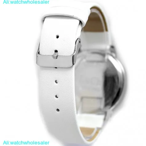 FW825B White Band Round PNP Shiny Silver Watchcase Women All White Fashion Watch