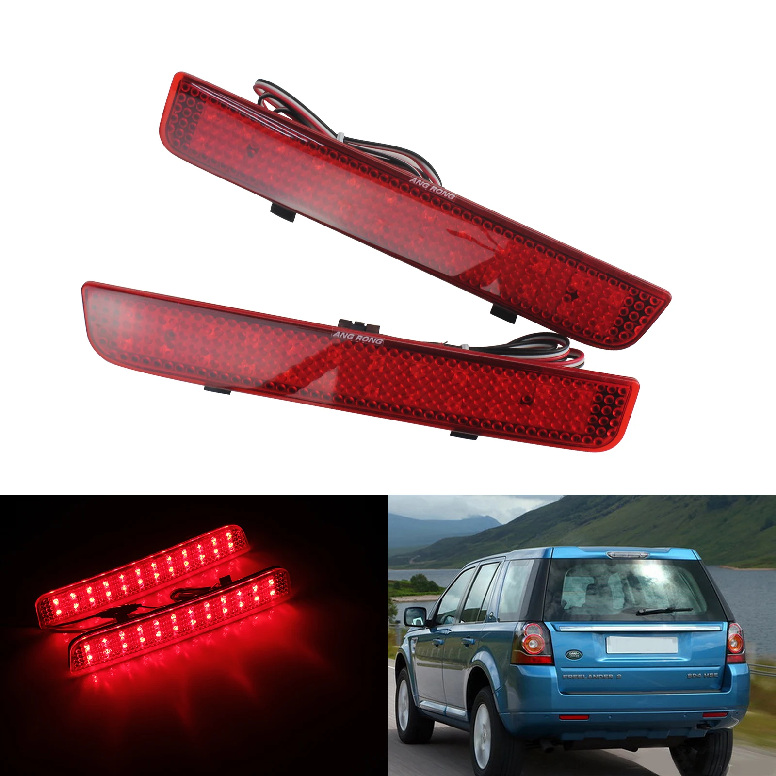 ANGRONG светодиодный задний бампер отражатель стоп сигнал для Land Range Rover lfreelander 2 / LR2