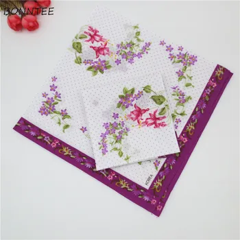 

Handkerchiefs Women Floral Printing Colorful National Style Ladies Square Handkerchief Elegant Trendy Womens Soft Simple Cotton
