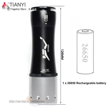 

CREE diving torch XM-L2 Dive 80 Meter LED Diving Torch Flashlight Lamp Light Camping Lantern Flash Light 10W XM-L2 LED diving