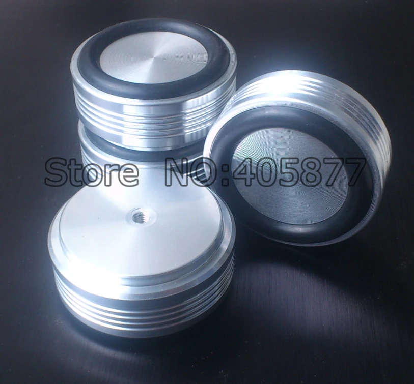

4PCS 44*17mm Silver Solid Aluminum CD DAC PC Cabinet Amplifier Feet Pads Stands