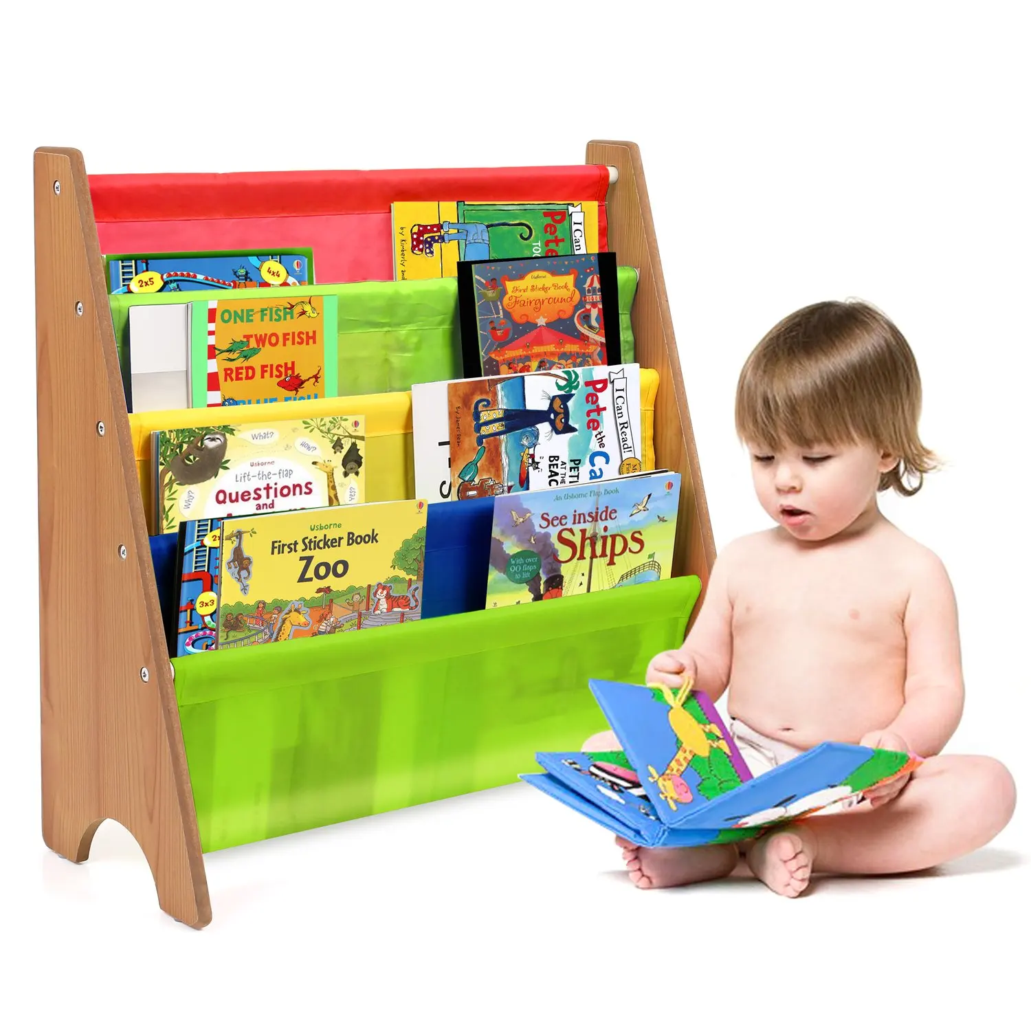 Celldeal Children Kids Book Storge Rack Bookcase Bookshelf Tidy