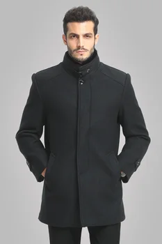 

Winter Men Thick Wool Blends Coats Slim Fit Jackets Mens Casual Warm Outerwear Male Woolen Jacket Men Brand Clothing 4XL