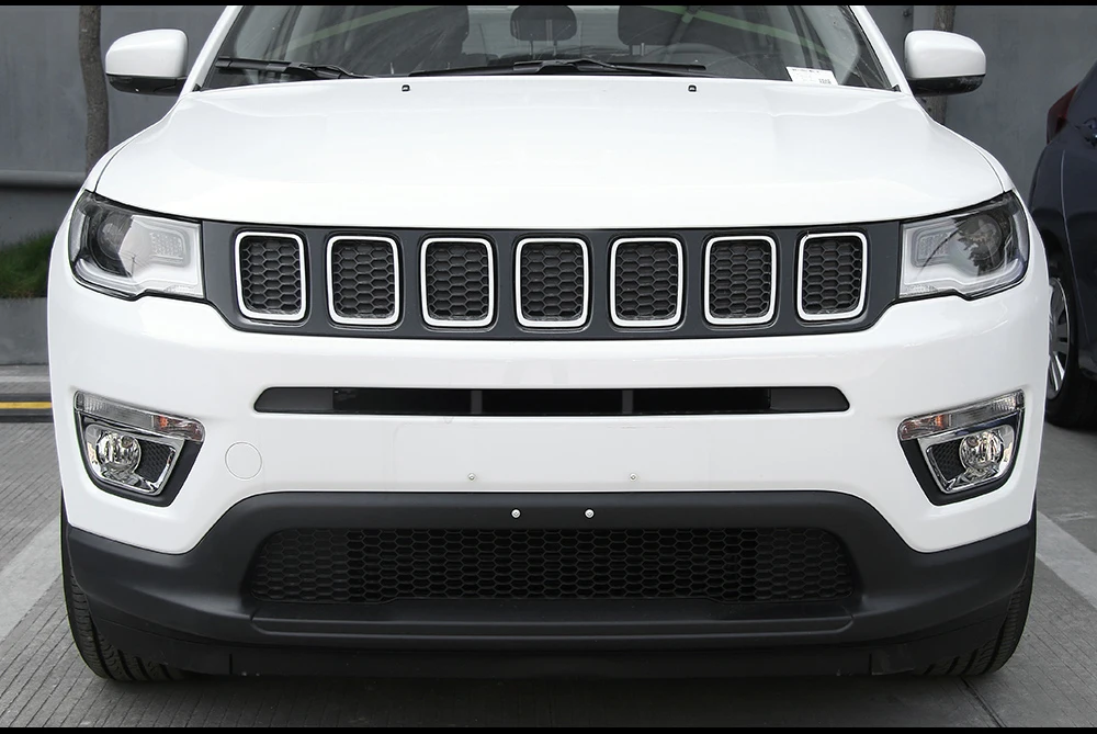 SHINEKA интерьерные молдинги для Jeep Compass+ Автомобильный Стайлинг передний противотуманный светильник декоративная рамка подходит для Jeep Compass