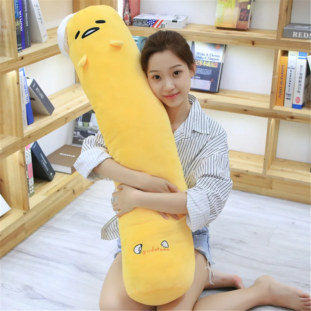 1 шт. 68/110 см Gudetama Lazy Egg jun яичный желток брат большая кукла подушка ленивые шары Мягкие плюшевые игрушки для детей друг подарки