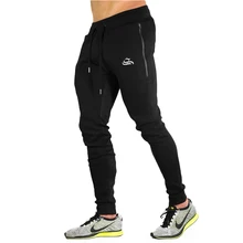 Новые спортивные штаны для бега на молнии для мужчин, Осень-зима, тренировки, бодибилдинга, одежда для фитнеса, джоггеры, брюки обтягивающие штаны