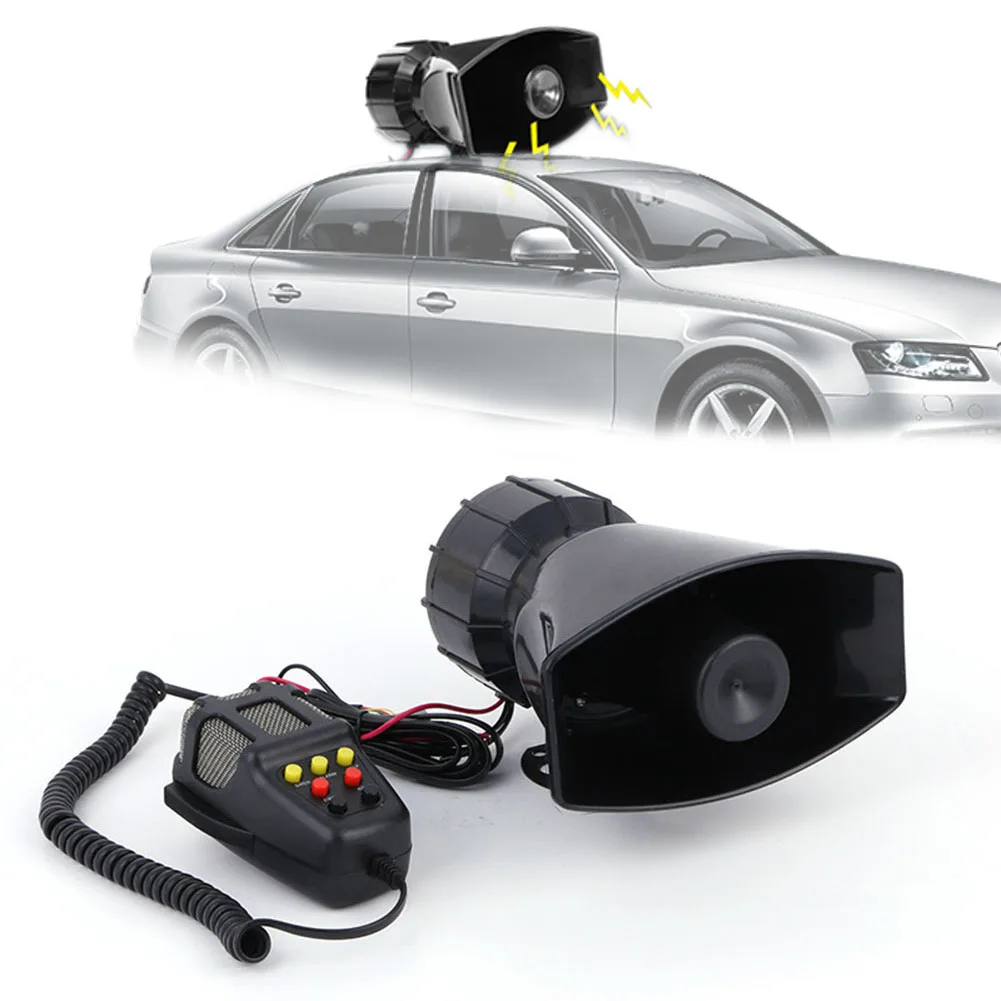 

120dB 7 Sound Loud Car Warning Security Alarm Motorcycles Police Fire Car Ambulance Broadcasting Siren Air Horn Ceiling Speaker
