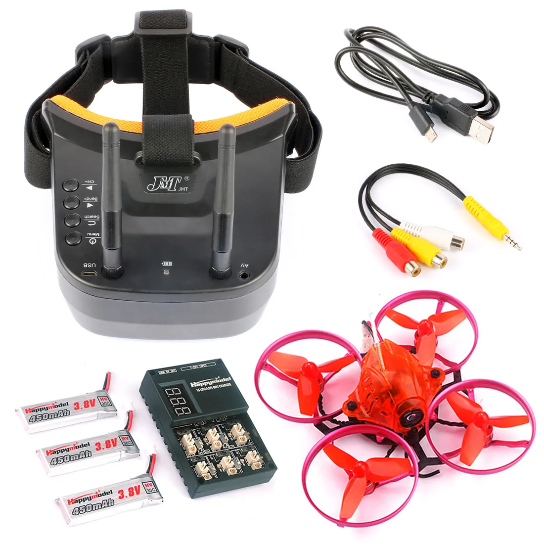 

Snapper7 Brushless Bwhoop Racer Drone BNF Tiny 75mm FPV 700TVL HD Camera VTX & Double Antenna 5.8G Video Goggles for Frsky RX