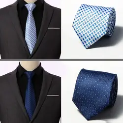 Новые дизайнерские мужские галстук официальная деятельность Свадебный Классический полоса 8 см corbatas модное платье-рубашка аксессуары