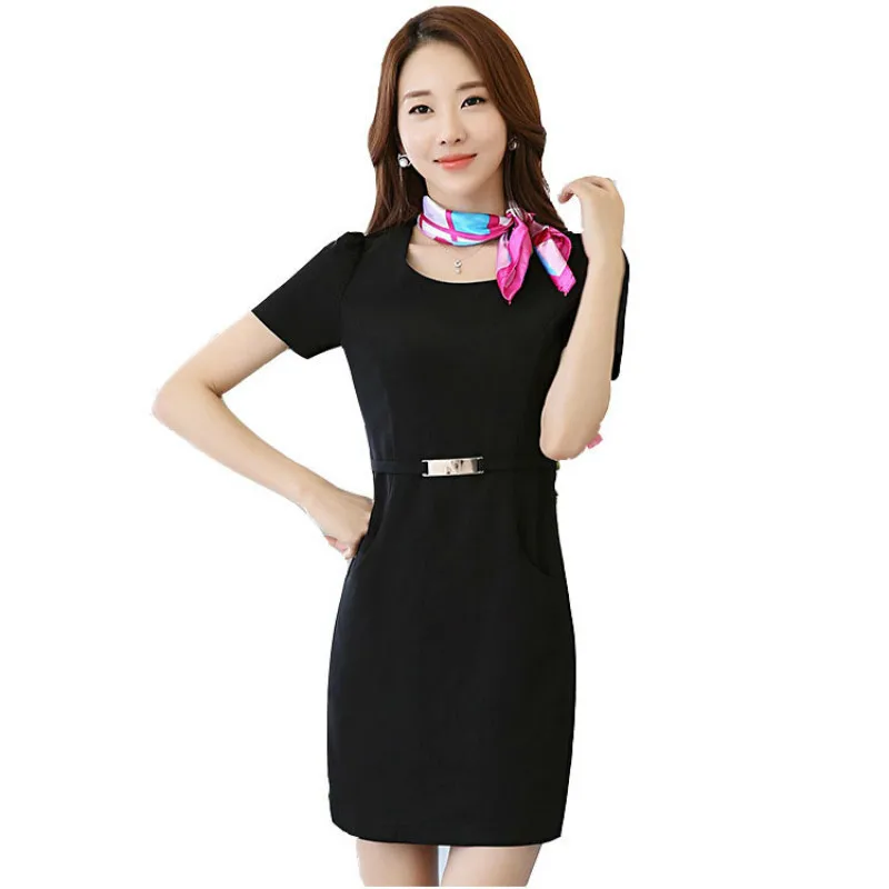 Office Dress Elegant Women 2018 Summer Dresses New Short Sleeve Party Mini Black Sexy Dress Vestido Casual Fashion Vestidos Best Dresses